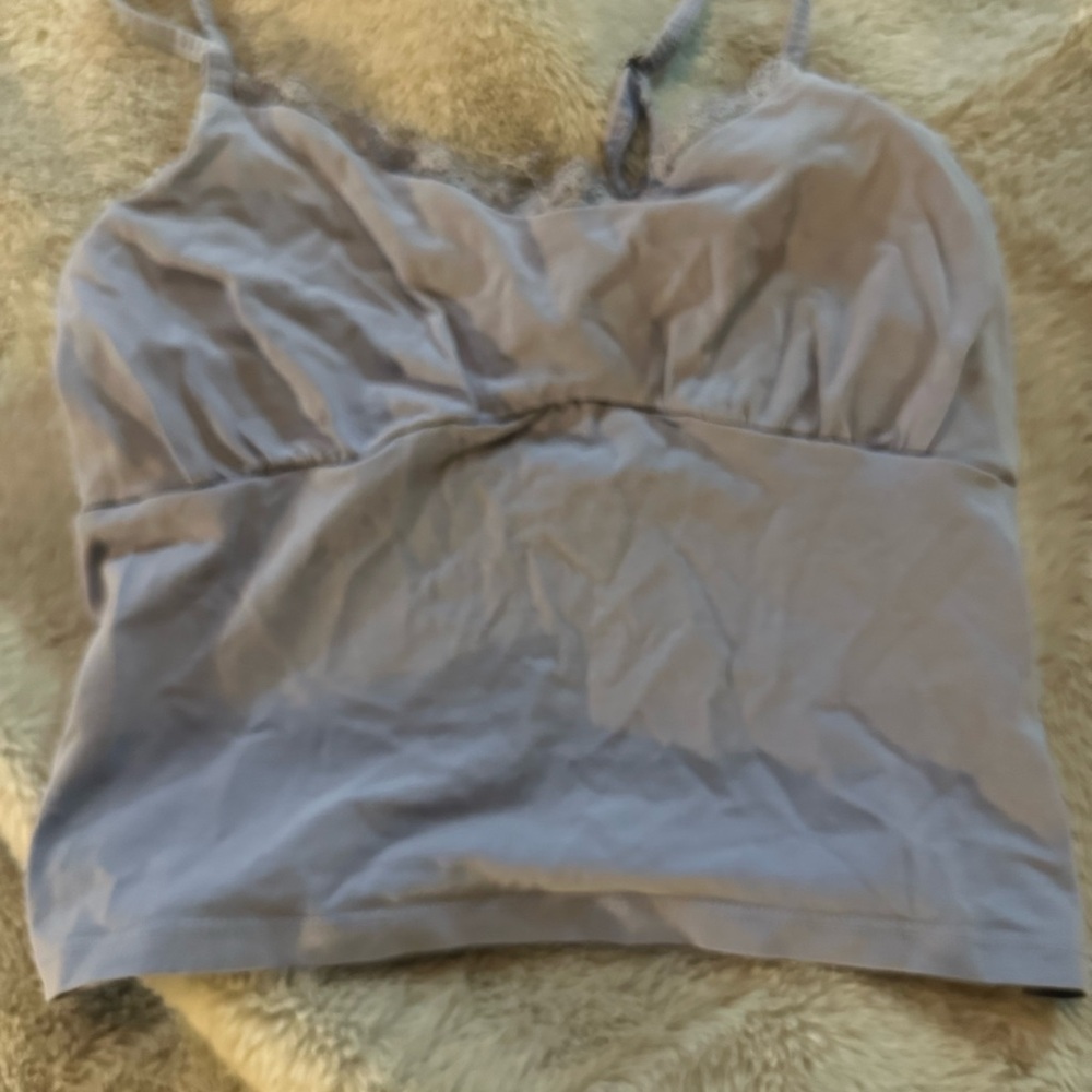 Hollister Women Small Periwinkle Lace Tanktop